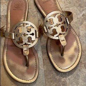 Tory Burch Miller Sandals Rose Gold